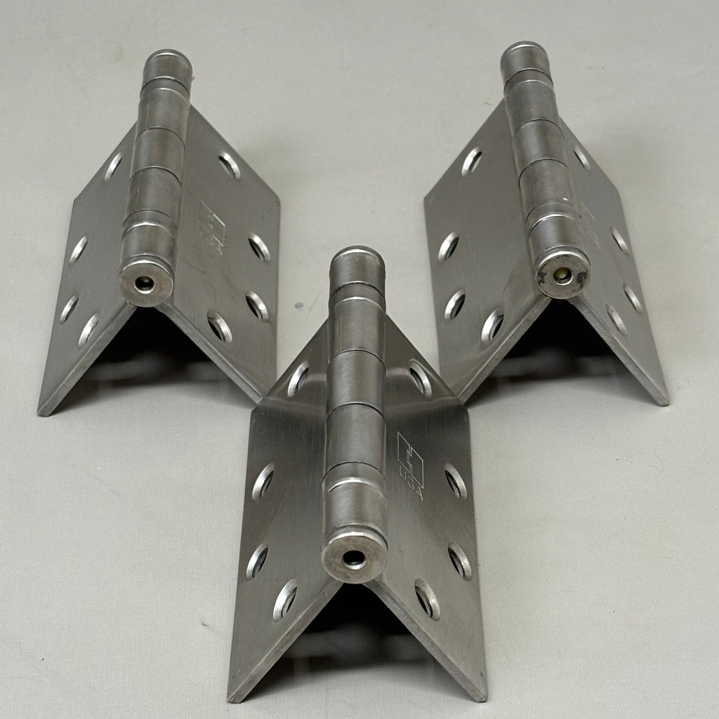 HAGER (3 PACK) Full Mortise Hinge 5 Knuckle Stainless Steel BB1191 Series 4.5"