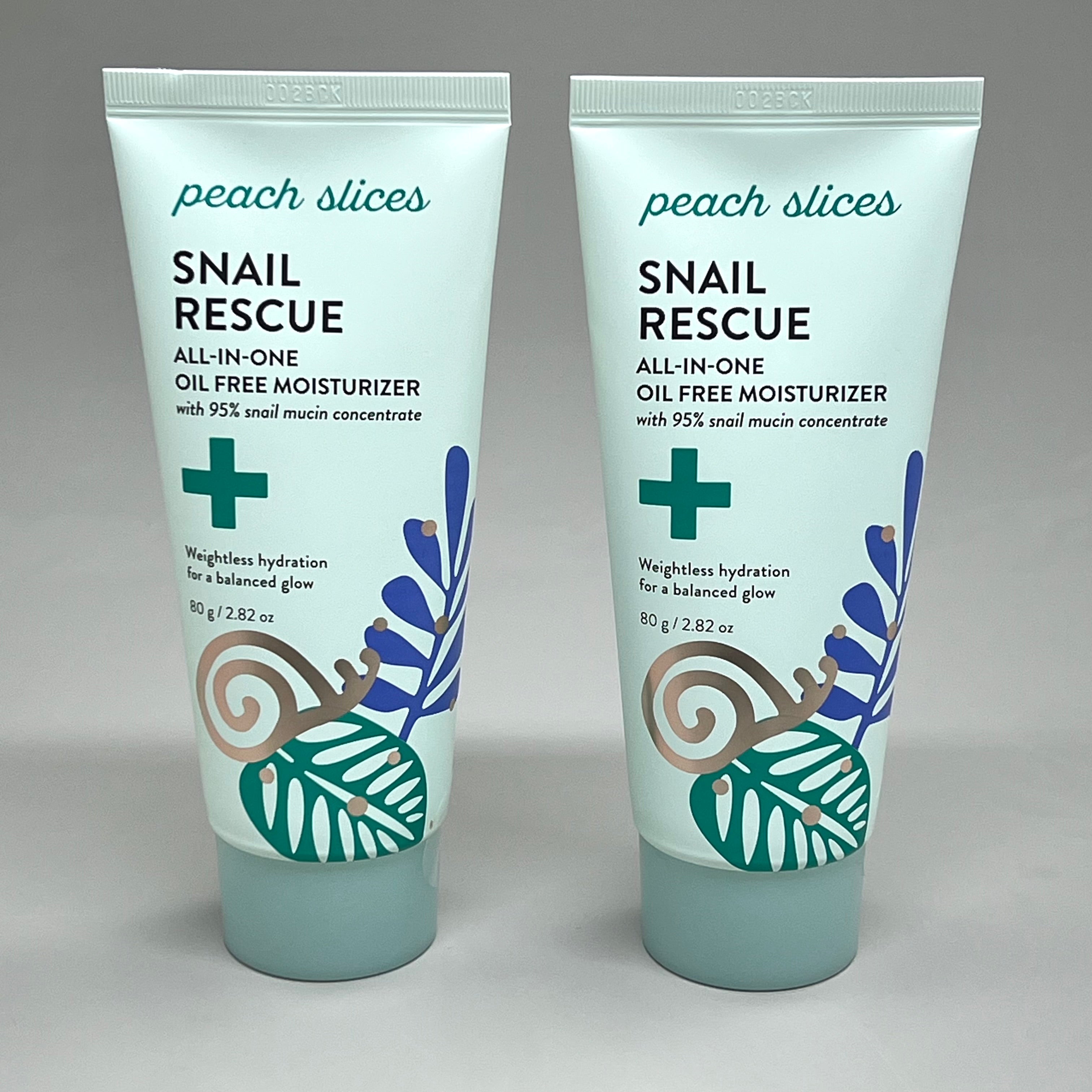 PEACH SLICES (2 PACK) Snail Rescue All-In-One Deep Oil-Free Moisturizer 2.82oz