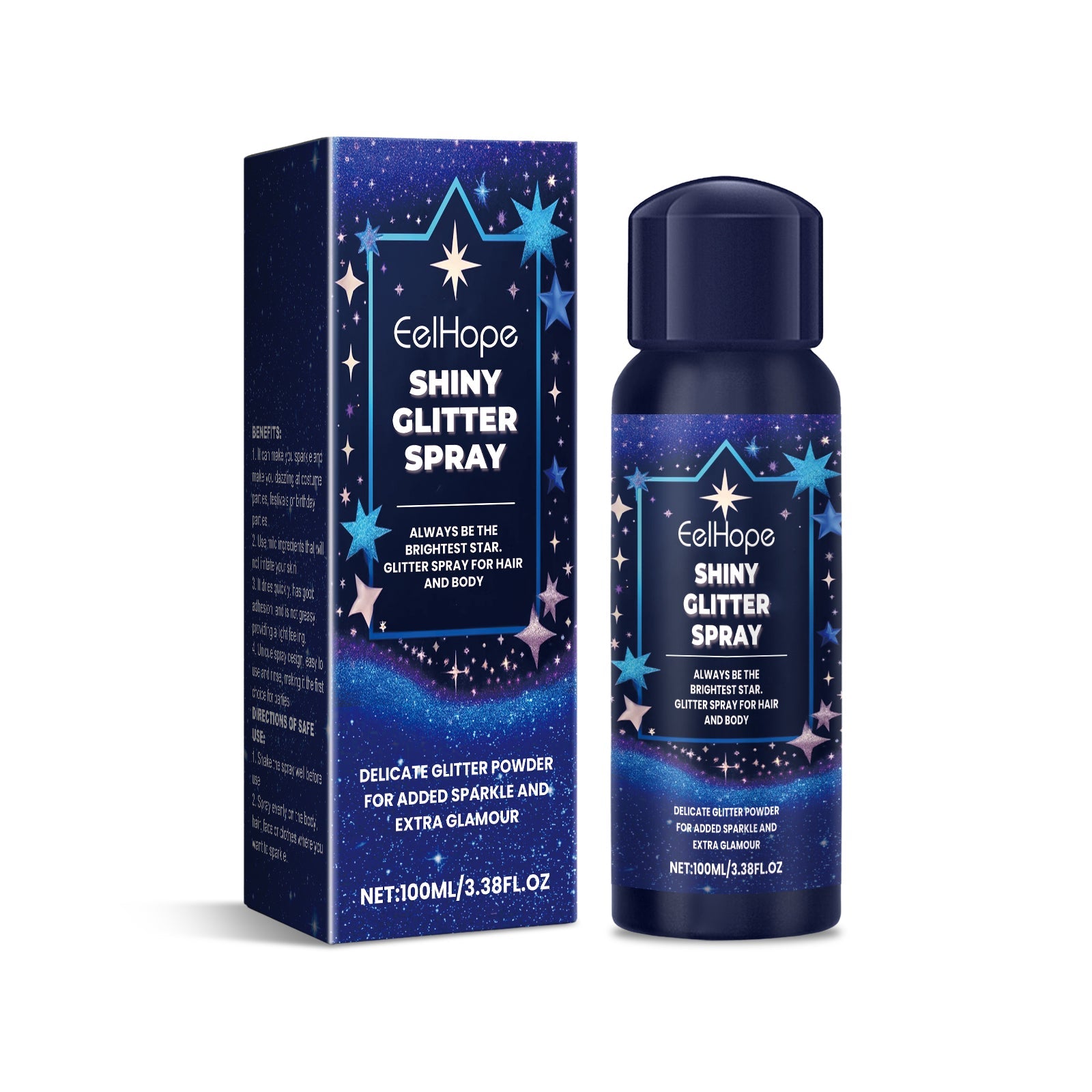 Body Glitter Spray, Facial Collarbone Hair Highlighter Spray To Brighten Glitter Ball Festive Carniva