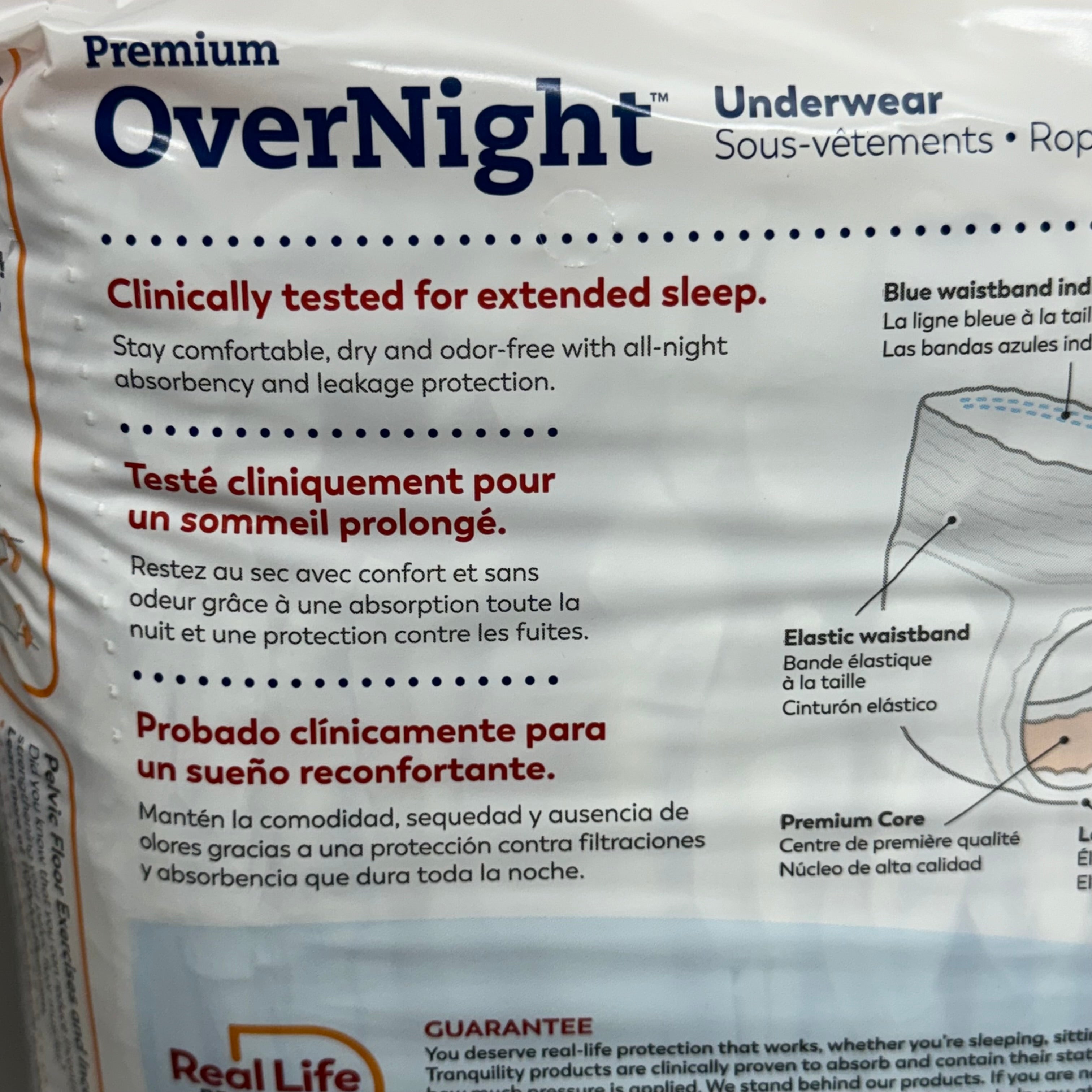 TRANQUILITY (2 PACK 36 Count) Disposable Overnight Underwear Size Medium 2115
