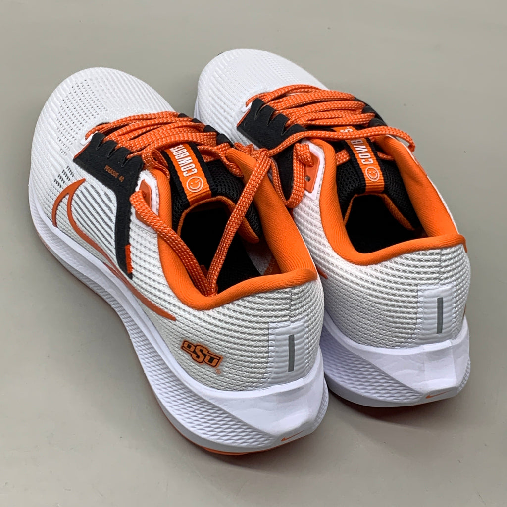 NIKE Zoom Pegasus Shoes 40 OK STATE White, Brilliant Orange & Black Men 10 & W 11.5 DZ5973-100