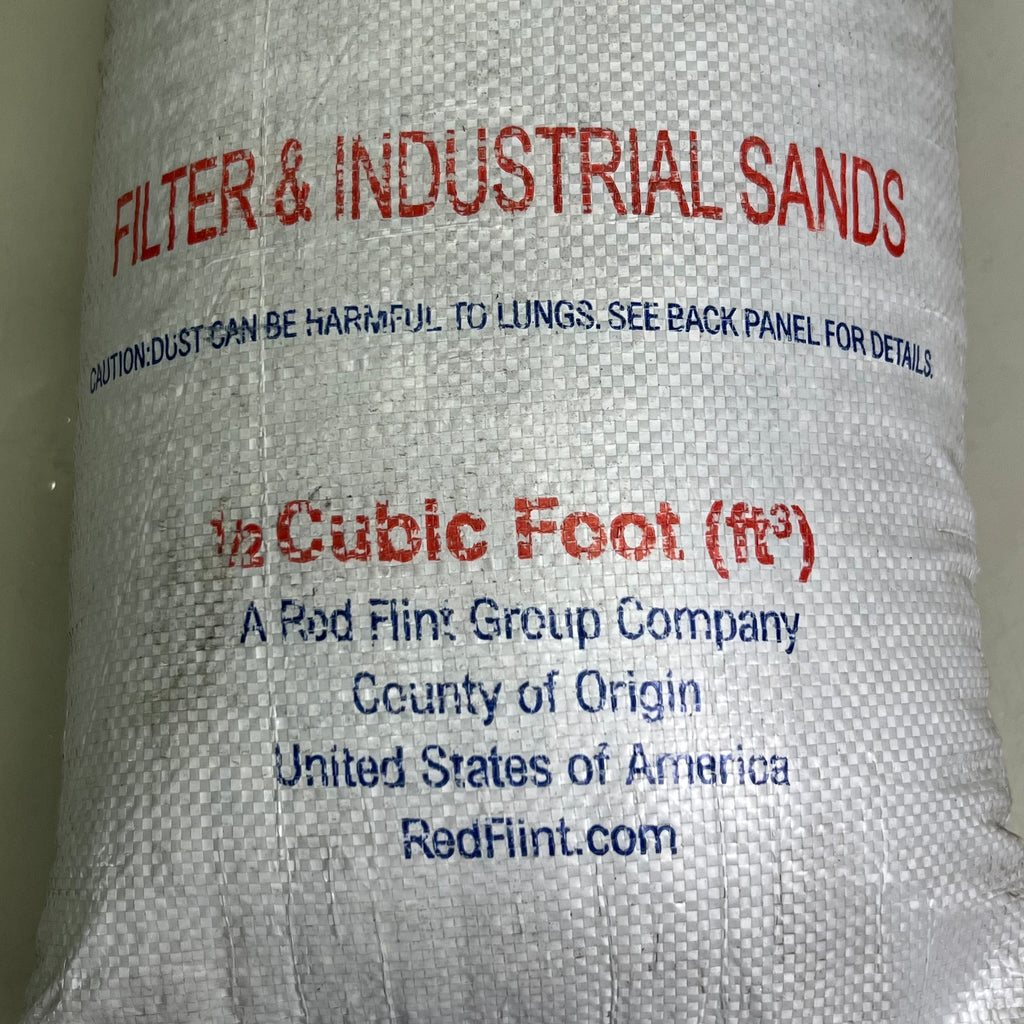 ZA@ RED FLINT Filter and Industrial Sand Sz 1/2 Cubic Foot ft3