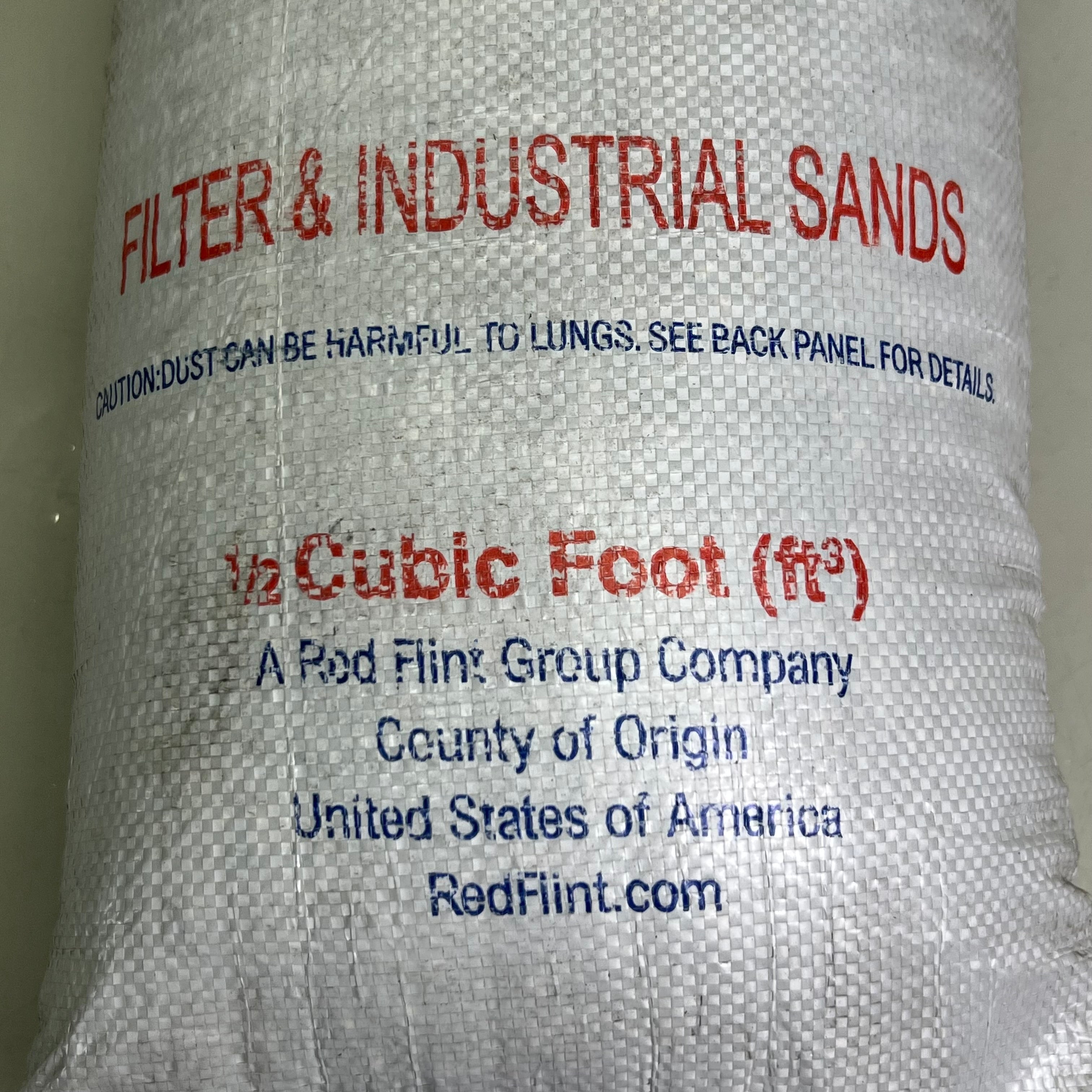 ZA@ RED FLINT Filter and Industrial Sand Sz 1/2 Cubic Foot ft3