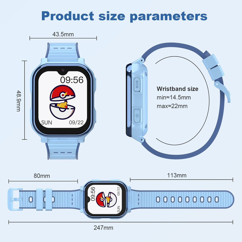 Children's Smart Watch with 4G GPS Location Android WhatsApp Video Call Function