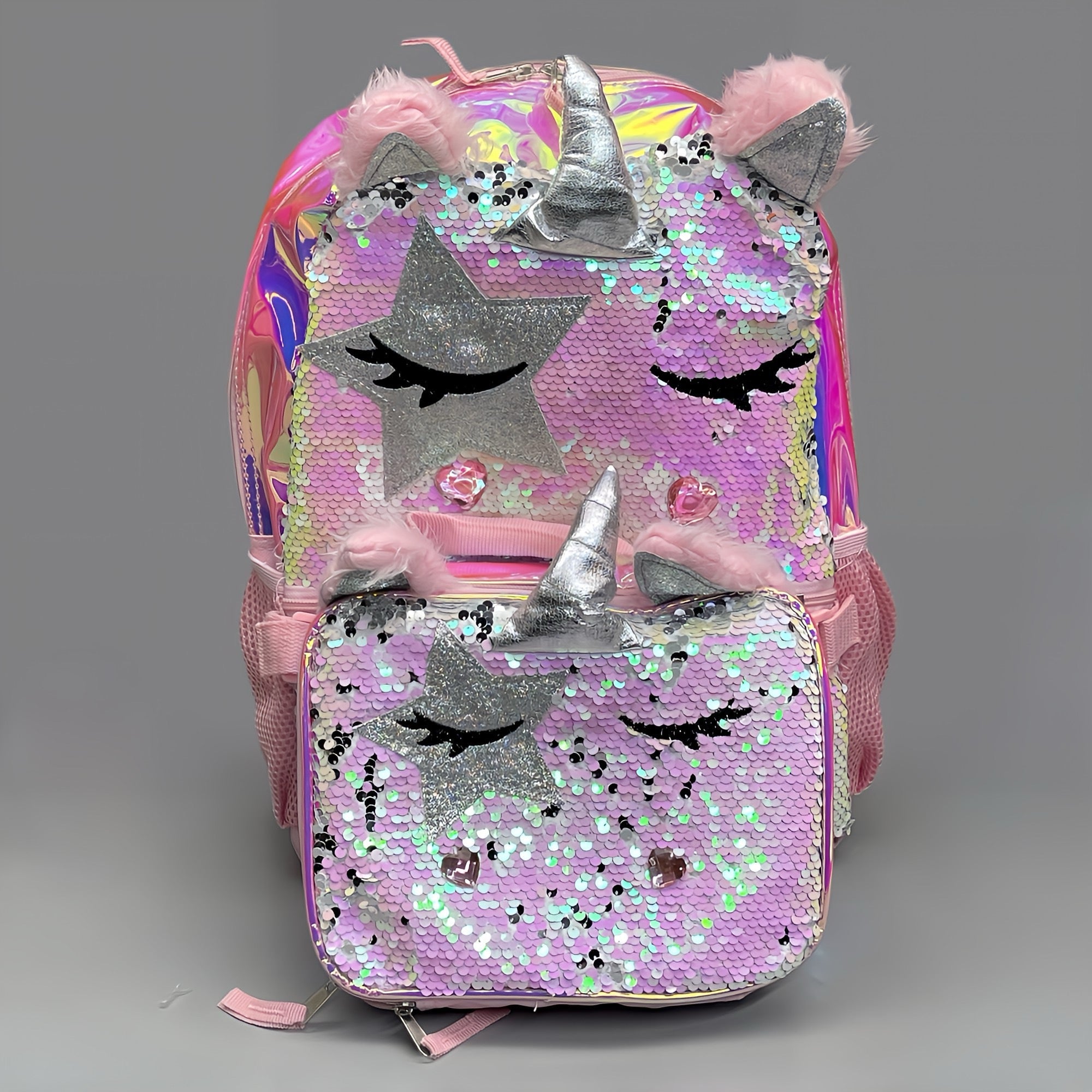 ACCESSORY INNOVATIONS Wonder Nation 5-PK Unicorn Backpack & Lunch Bag Pink