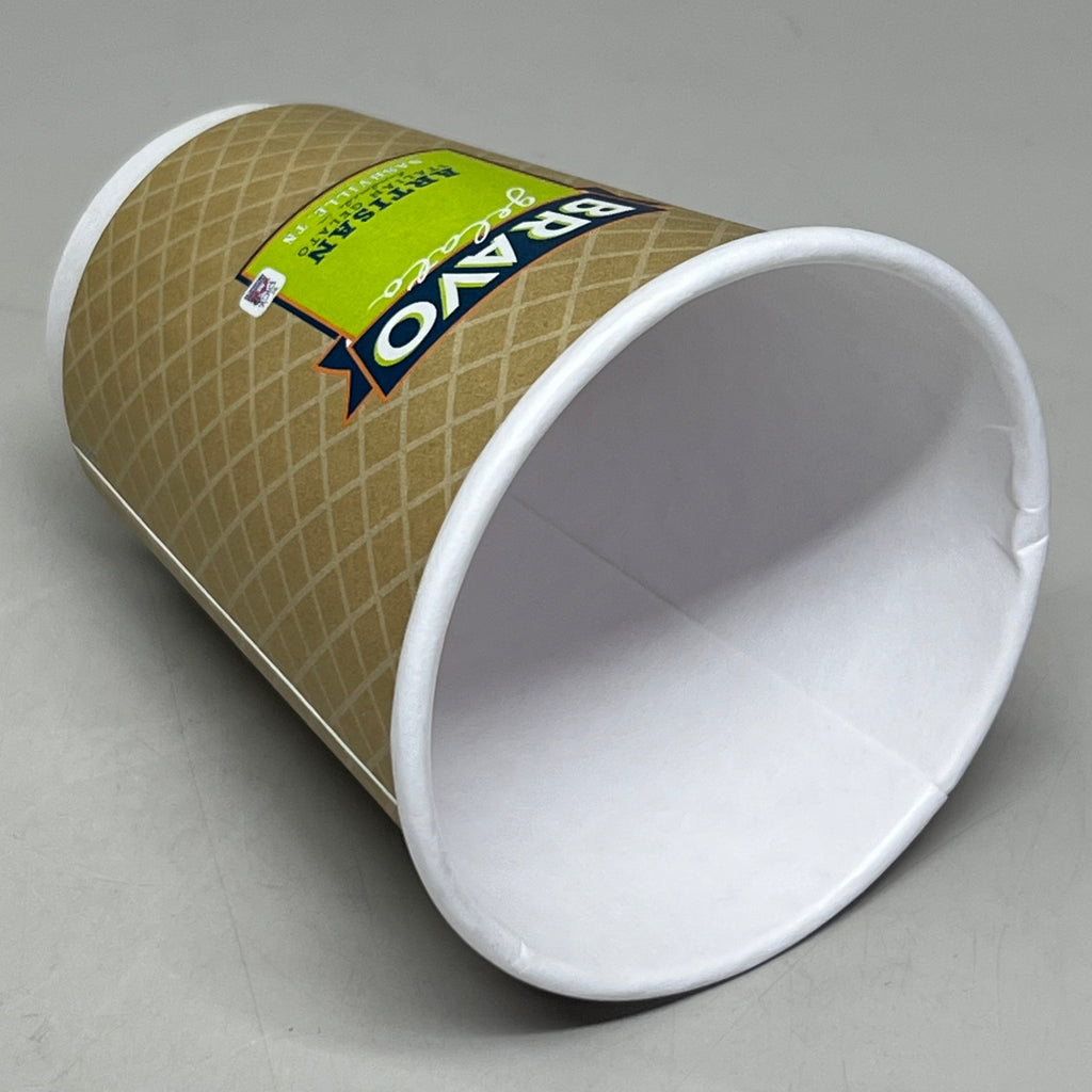 BRAVO (500 Cups) 12oz Double Wall Recycled Paper Cup Brown 511576