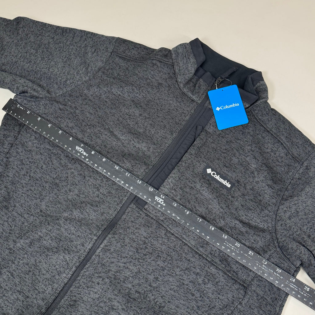 COLUMBIA Sweater Weather Fleece Full Zip Jacket Men's Sz XL Heather Black