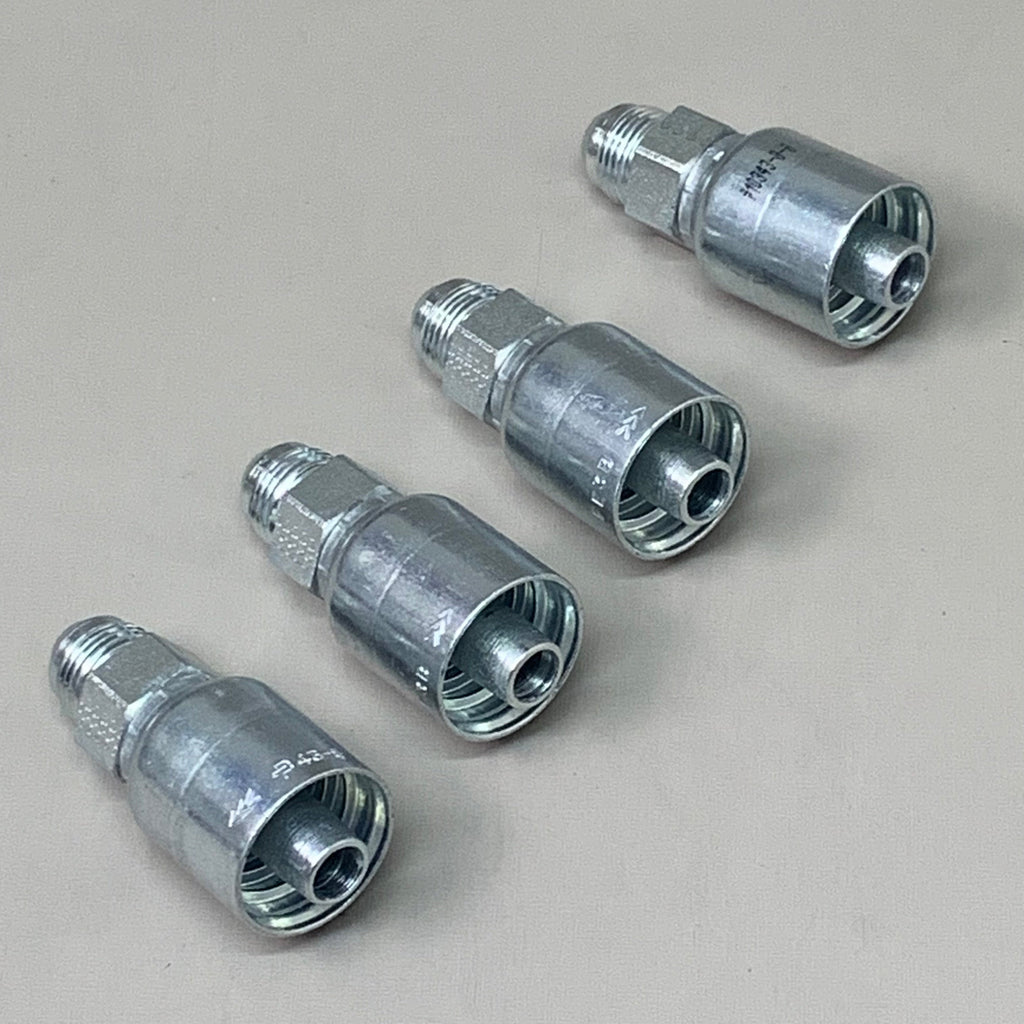 PARKER (4 PACK) Hydraulic Hose Male JIC 37 DG Rigid 1/2" x 1/2" Steel KP81291