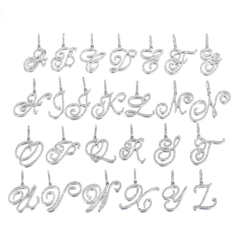 Hip hop accessories grass letter pendant melon seed buckle Cuban chain accessory