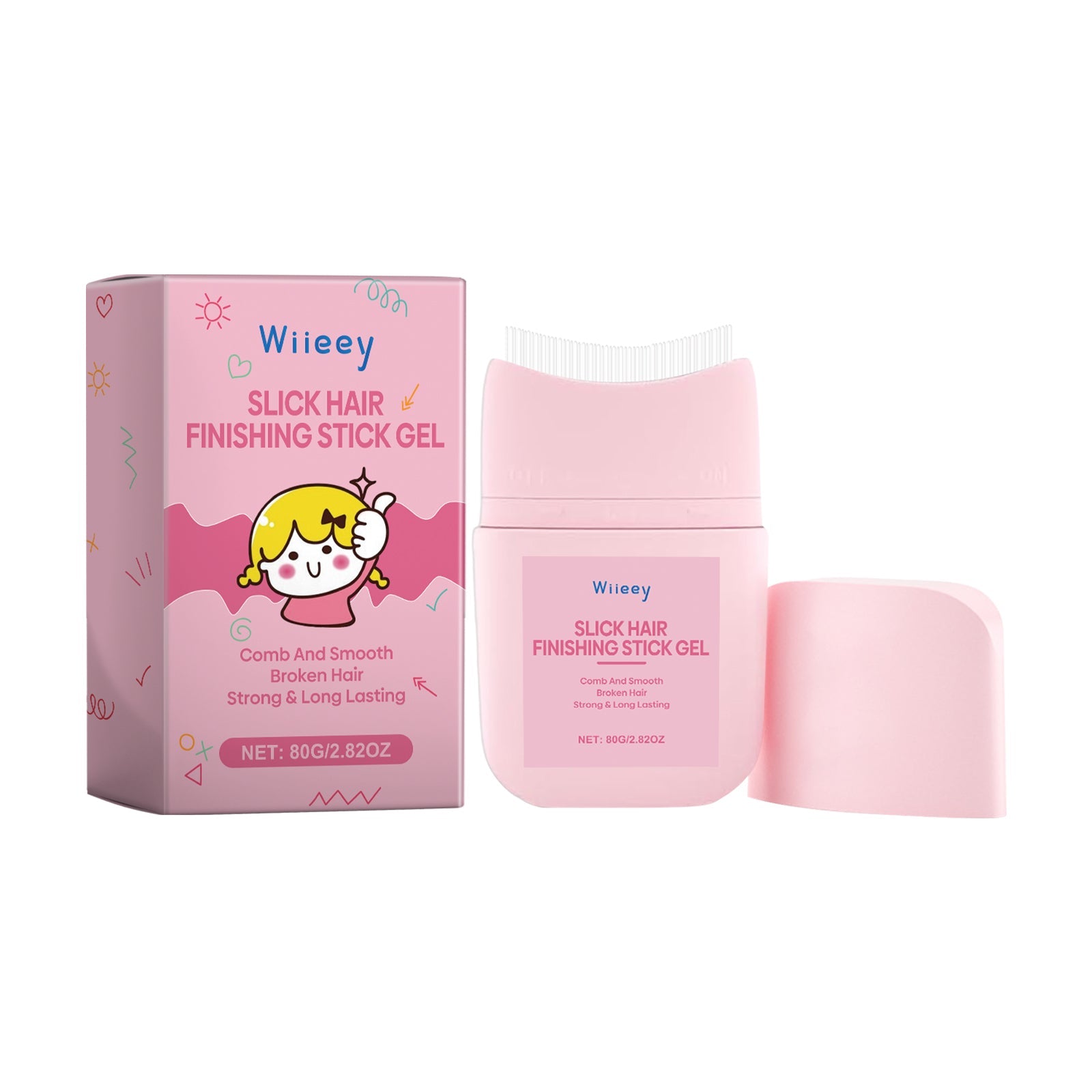 Children's Broken Hair Styling Brush Finish Broken Hair Bangs Styling Nourishing Shine Hair Styling Cream