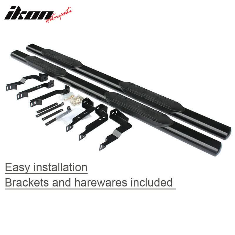 Fits 99-18 Sierra Silverado Crew Cab 5" Running Boards Side Step Bar