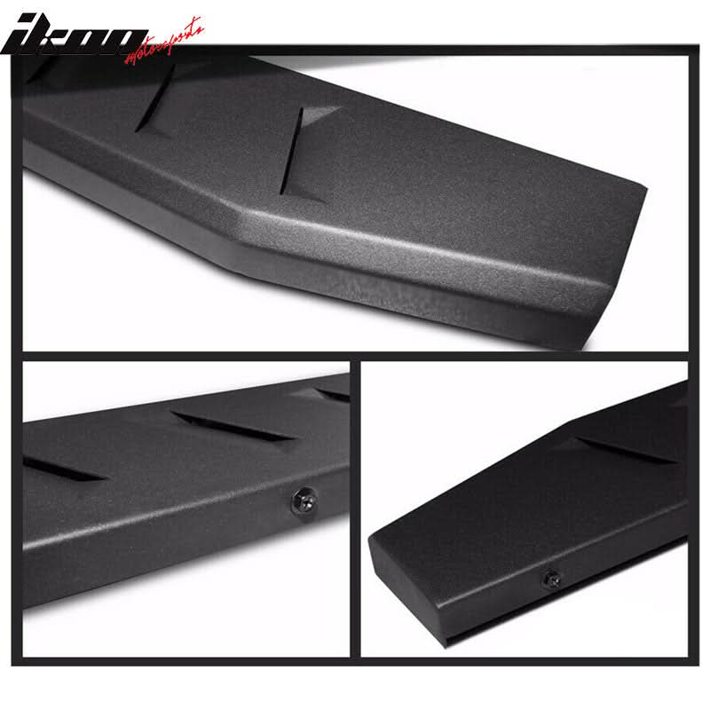 2007-2018 Chevy Silverado GMC Sierra Crew Cab Black 5" Running Board