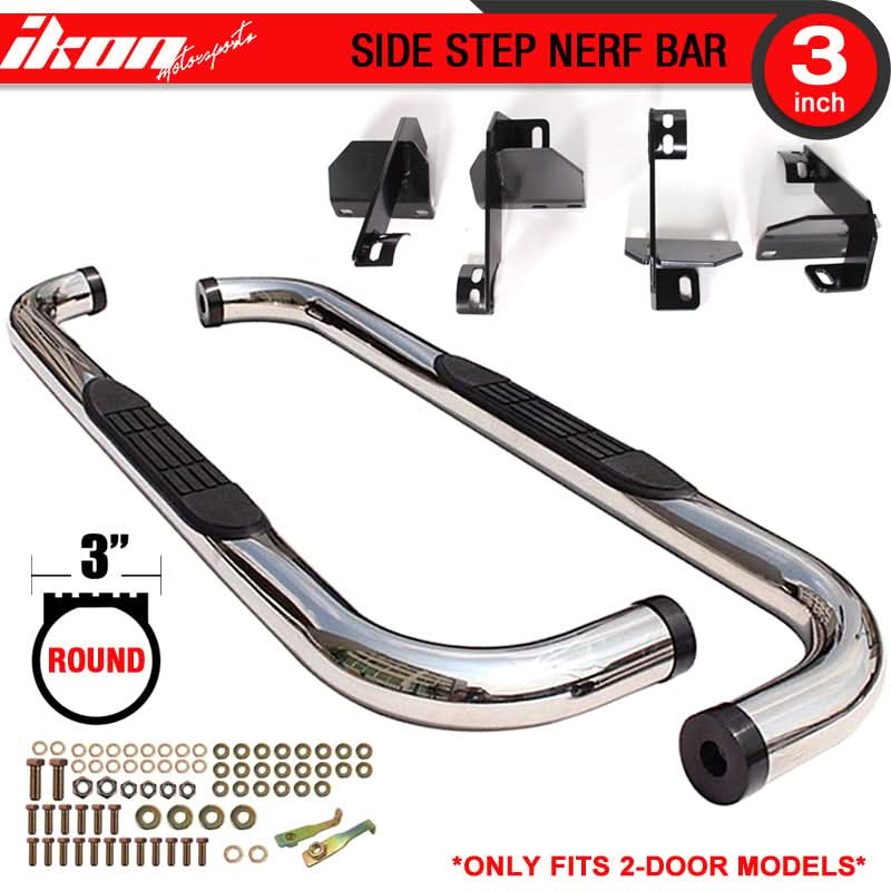 2007-2018 Jeep Wrangler 2 Door Side Running Boards