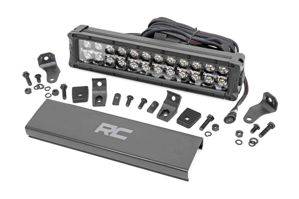 12-Inch Cree LED Light Bar - (Dual Row | Black Series w/ White DRL)