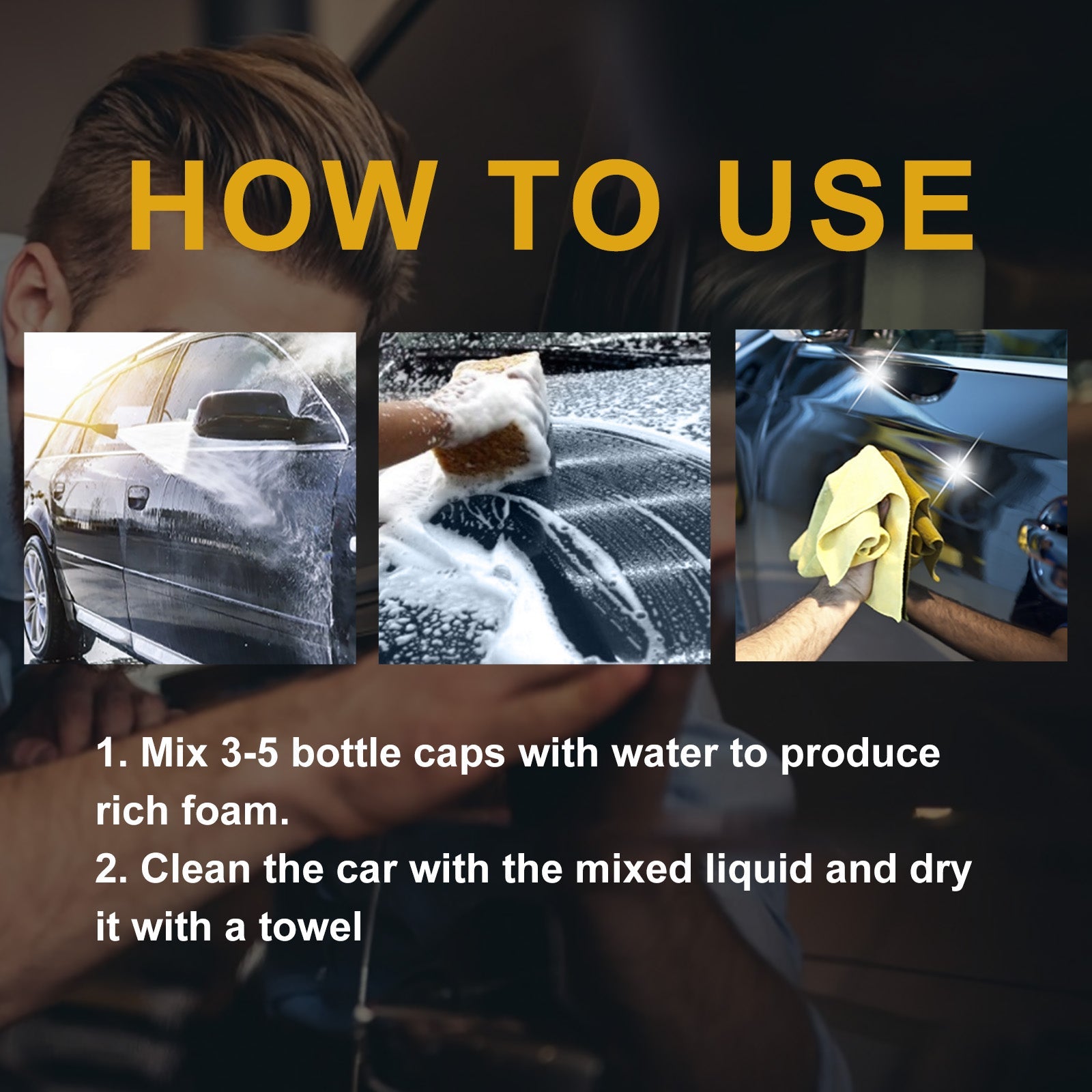 High Concentration Foam Car Cleaner, Deep Cleaning Vehicle Paint Dirt Maintenance Retreader