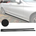 2015-2018 Benz C Class W205 AMG S Style 2PCS Side Skirts Carbon Fiber