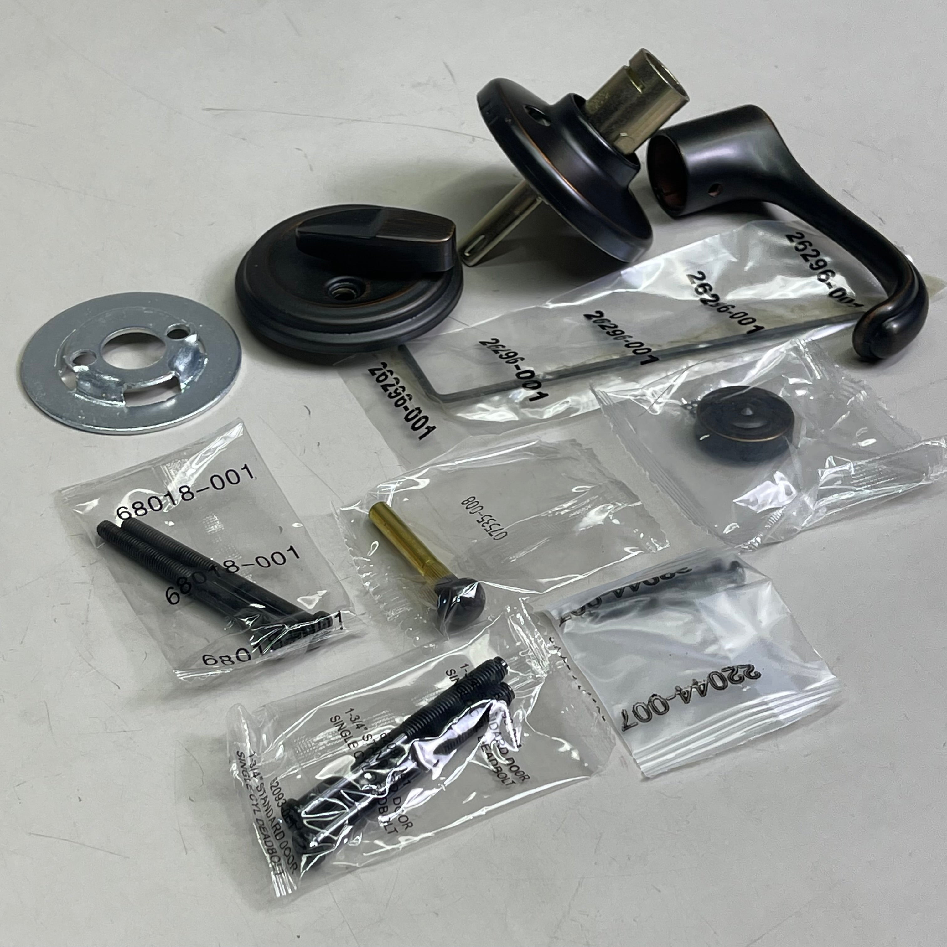 KWIKSET Dorian Interior Passage Lever Door Knob Set Venetian Bronze 99660-251