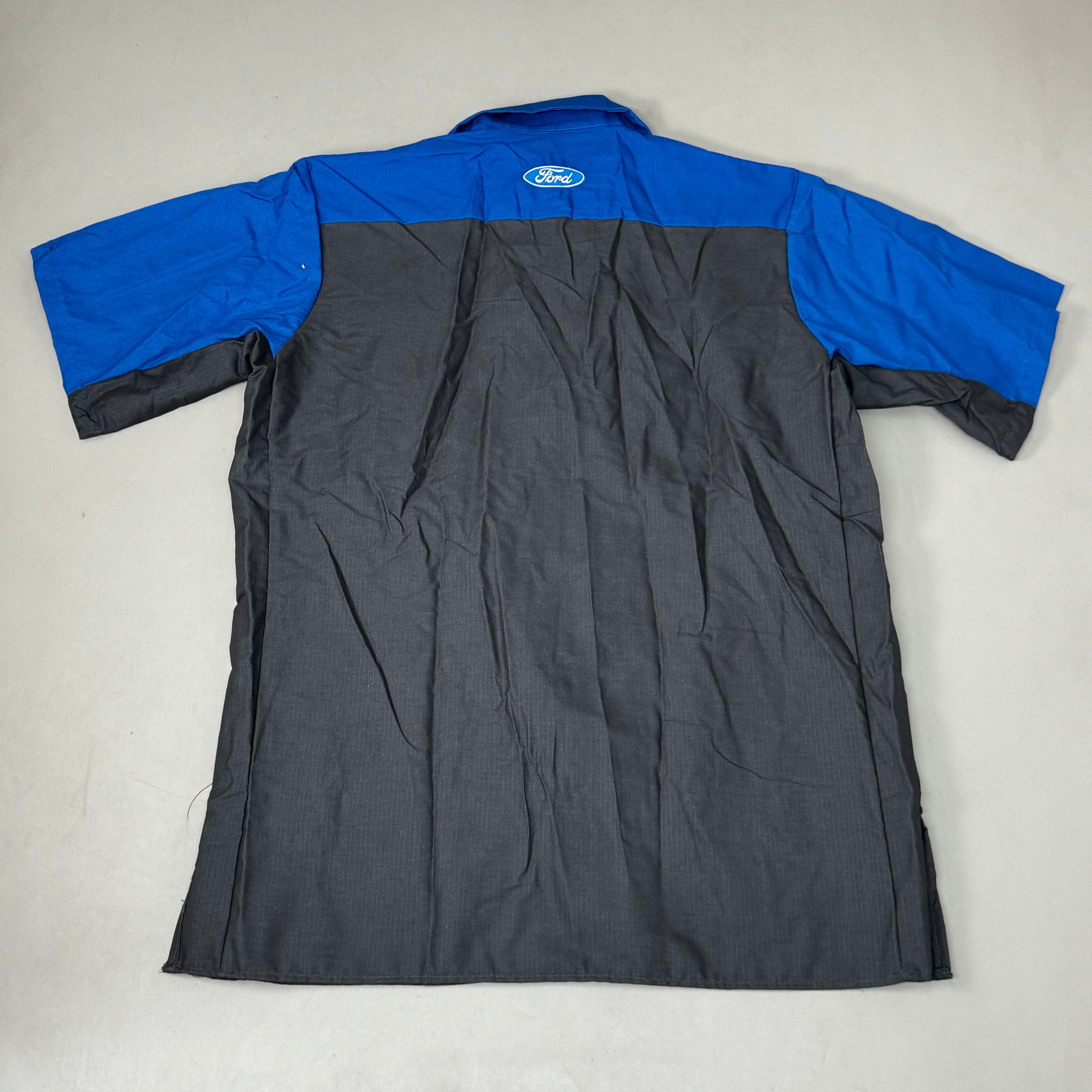 RED KAP Ford Dealership "Juan" Employee Shirts w/Embroidered Patch Sz L Blue/Grey