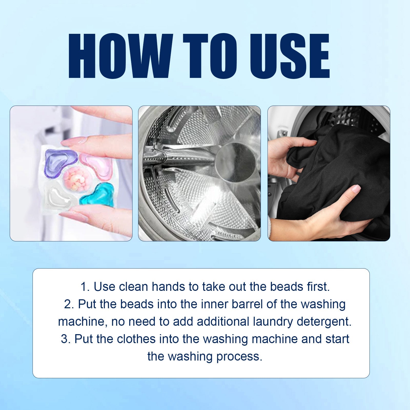 Cleaning Guardian Beads, Gently Clean Oil Stains And Stains With Long Lasting Fragrance Laundry Gel