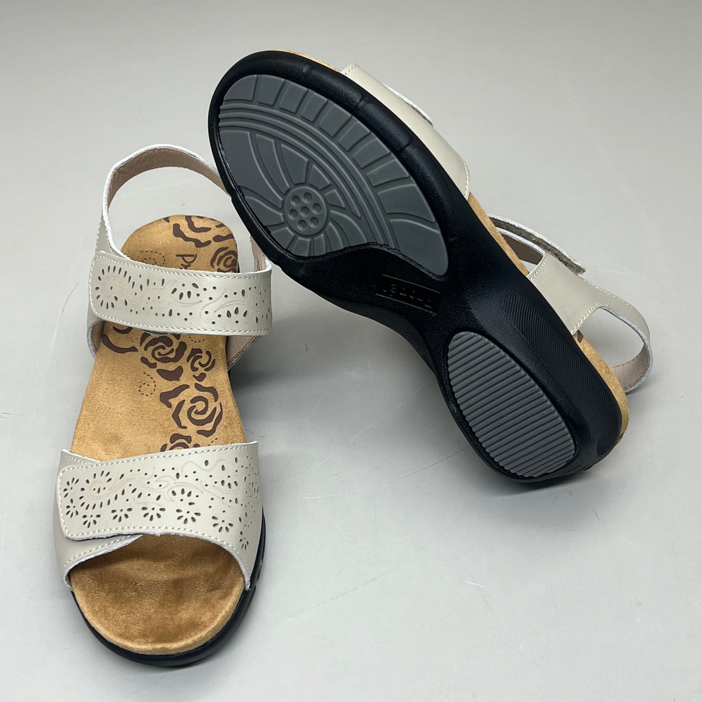 PROPET Wanda Sandal w/Wedge Heel Design Womens Sz 7.5 XX WIDE (4E) Cream WSX203L