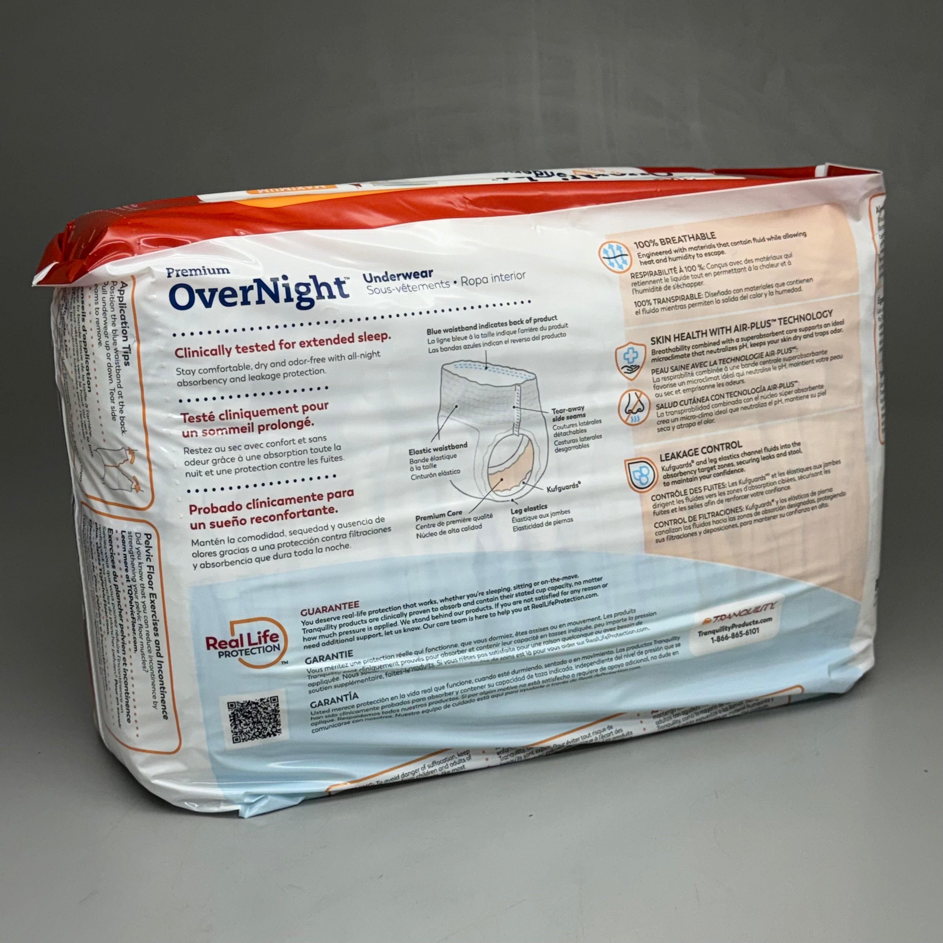 TRANQUILITY (2 PACK 36 Count) Disposable Overnight Underwear Size Medium 2115