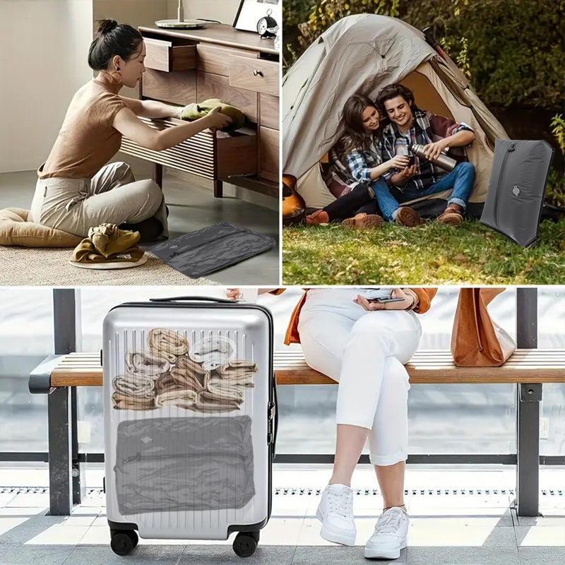 Travel essentials: Vacuum bags, luggage, clothes boxes, packing bags, accessories, compression cubes