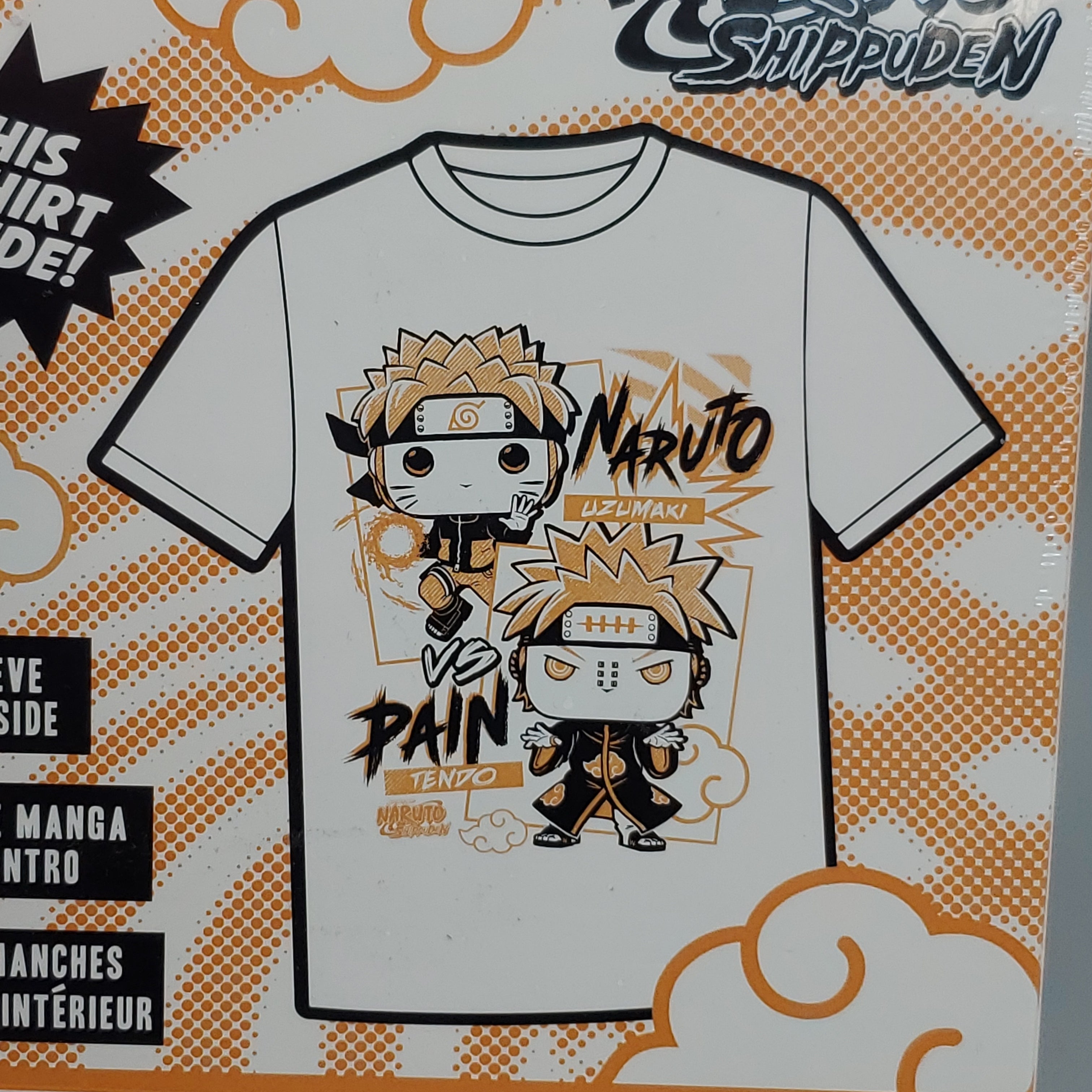 FUNKO Pop Naruto Shippuden Unisex T-Shirt SZ L Naruto vs Pain Boxed Tee