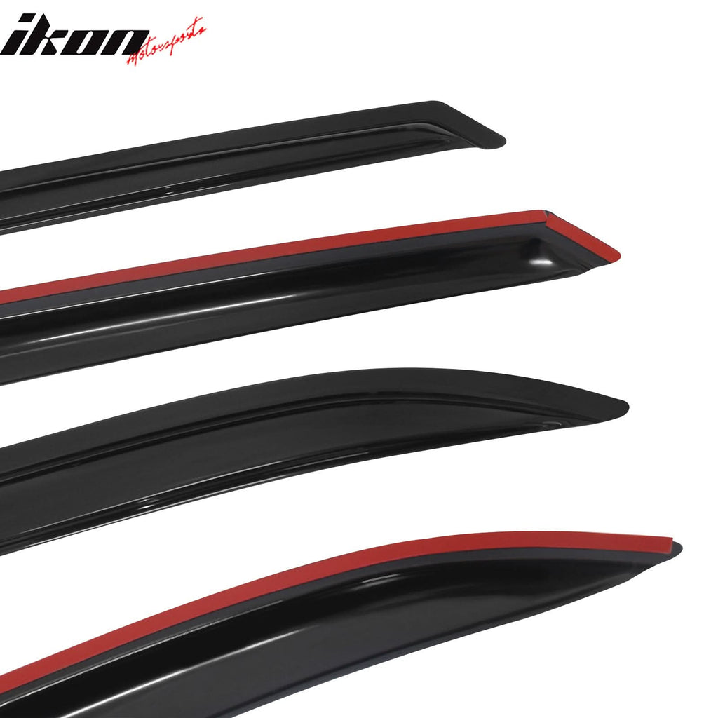 1994-1997 Honda Accord Window Visors Slim Style Smoke Tinted Acrylic