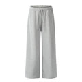 Street Trend Loose Straight Leg Long Pants Men's Sports Sweatpants Solid Color Versatile Casual Ankle Drawstring Trousers