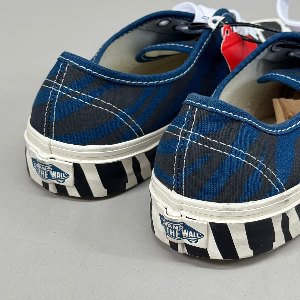 VANS Animal Classic Zebra Slip-On Sneakers Women's Sz 5.5 Men's 4.0 Blue/Black