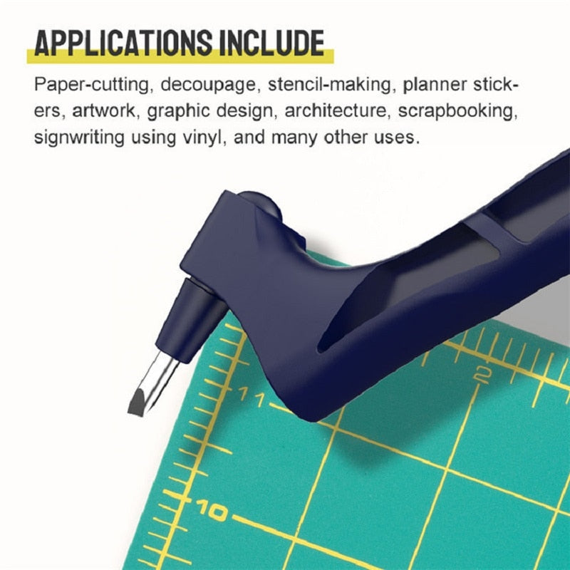 Craft Cutting Tools 360 Rotating Blade Paper-Cutter 3 Replace Blade Craft Cutting Knife DIY Art Wear-Resisting Art Cutting Tool