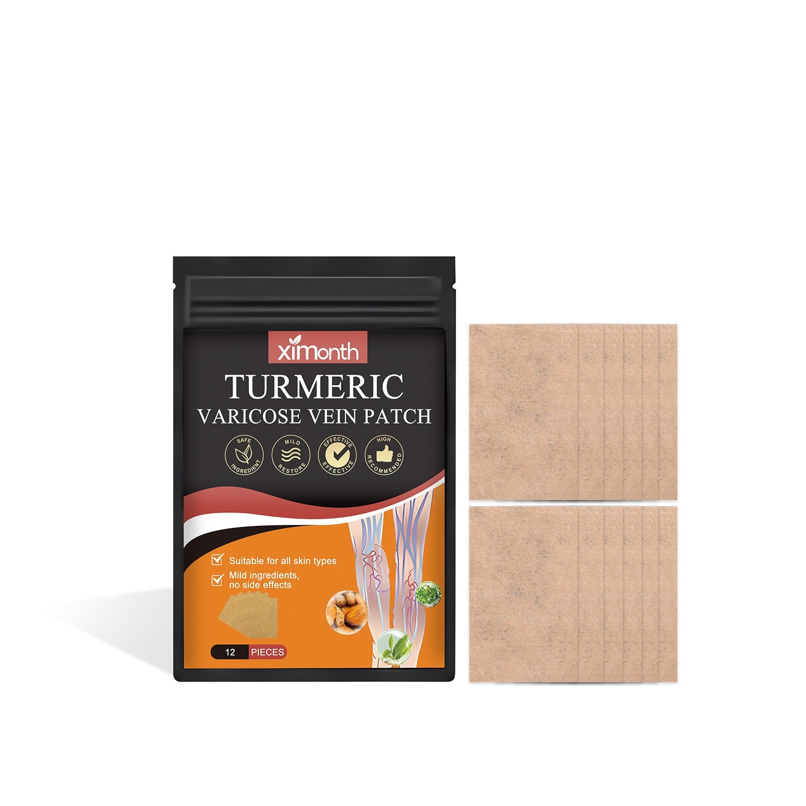 Leg Care Patch To Relieve Leg Discomfort, Blue Veins And Bumps Mild Formula To Protect Leg Vitality