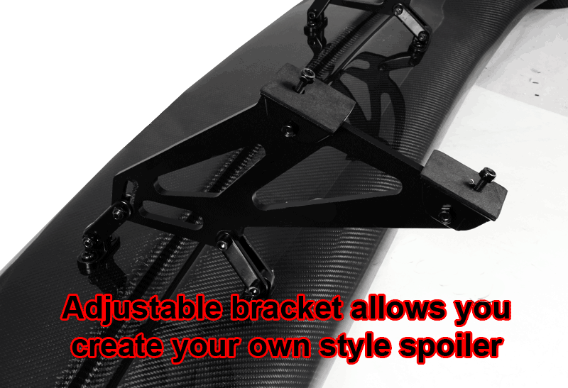 Universal 57" JDM GT RS Style 3D Rear Trunk Spoiler Wing Carbon Fiber