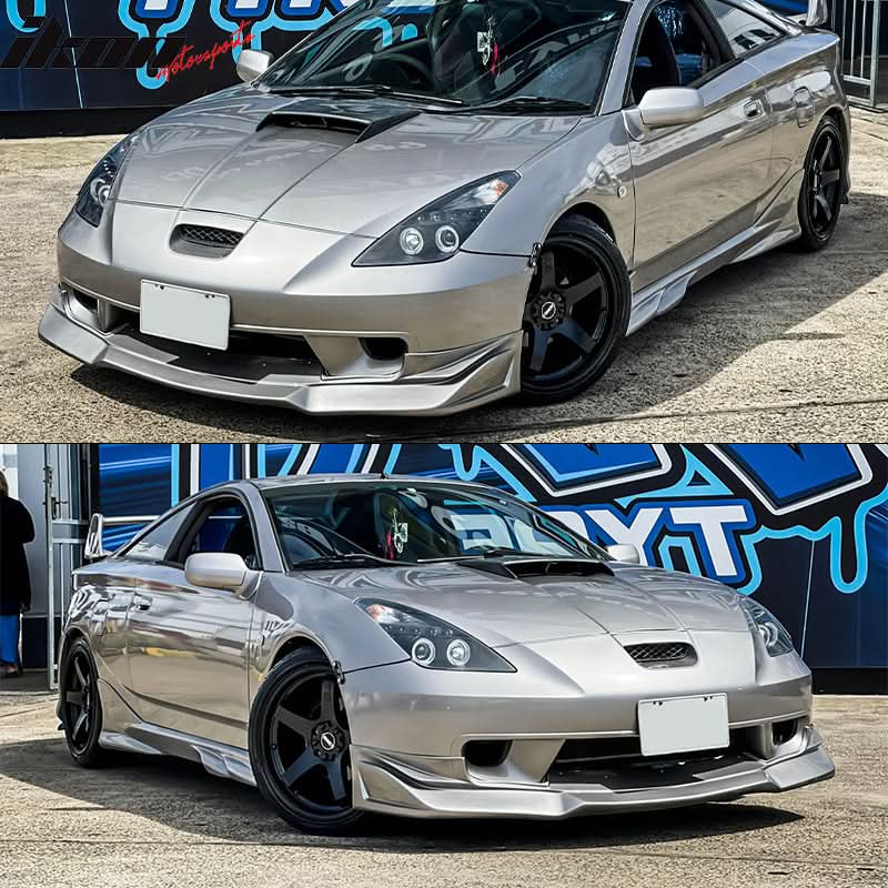 2000-2002 Toyota Celica VIP Style Black Front Bumper Lip Spoiler PU