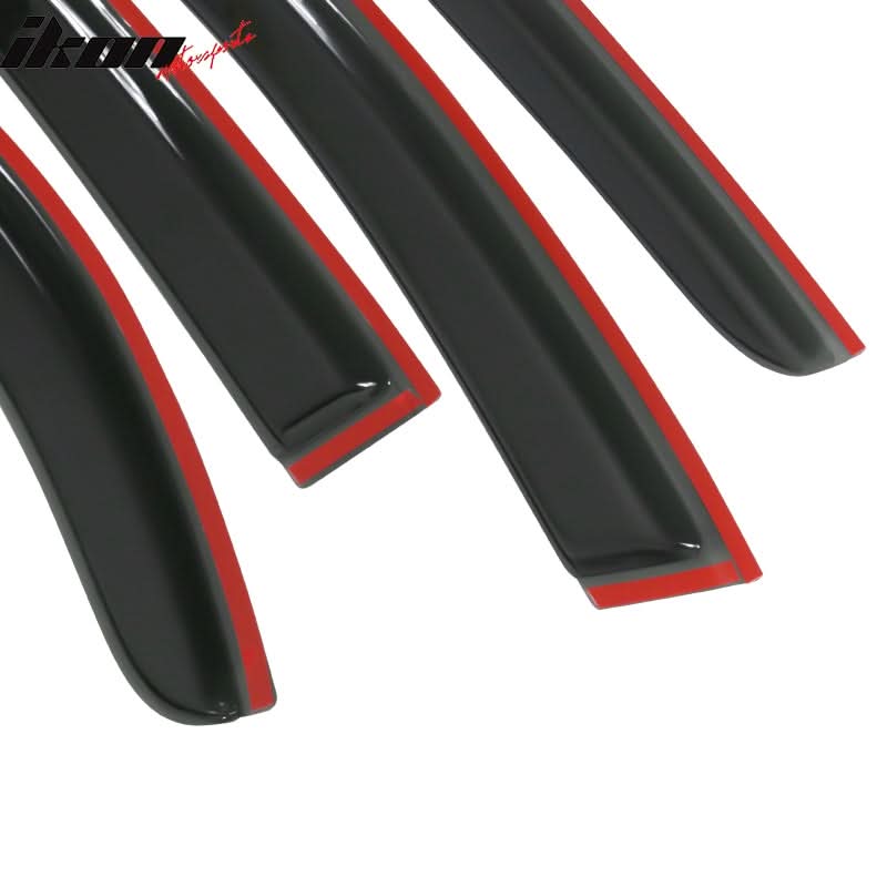 2004-2008 Acura TSX Slim Style Smoke Tinted Visor Windows Acrylic