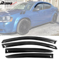 2008-2014 Dodge Avenger Slim Style Smoke Tinted Visor Window Acrylic