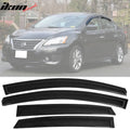 2013-2019 Nissan Sentra Slim Style Smoke Window Visor Guard Acrylic