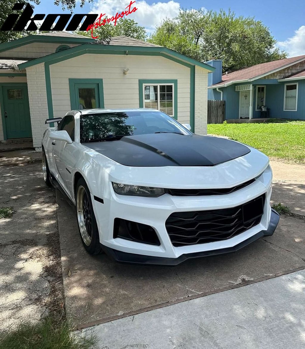 2014-2015 Chevy Camaro ZL1 Style Unpainted Black Front Bumper Cover PP