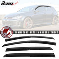 2015-2019 Volkswagen VW Golf MK7 Window Visor Mugen Style Smoke Tinted