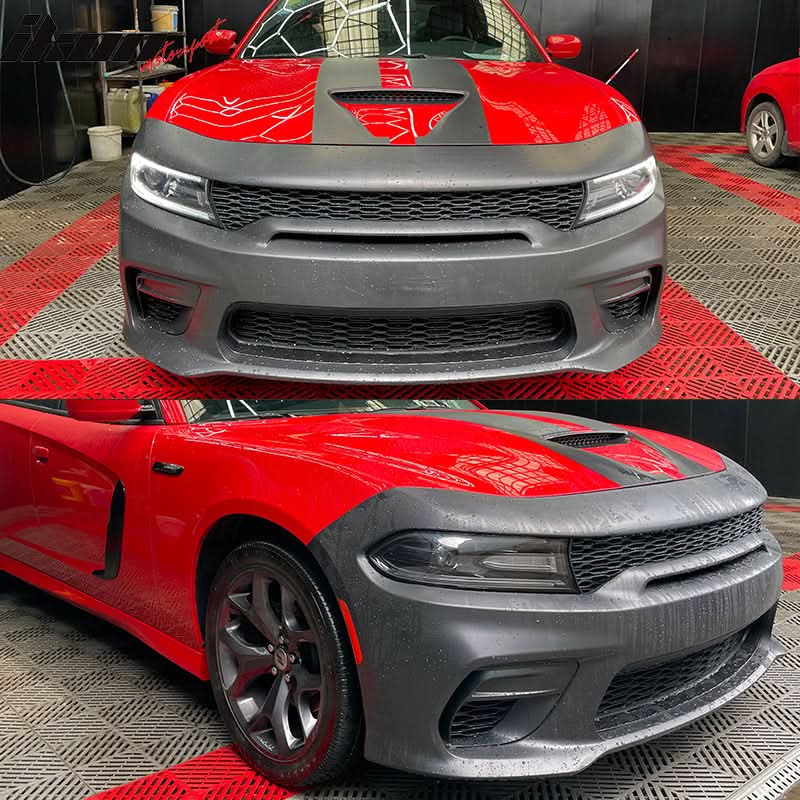 2015-2023 Dodge Charger Front Bumper & Grille Sedan Widebody Black PP