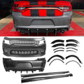 2015-2023 Dodge Charger Widebody Gloss Whole Bumper Kits Diffuser PP