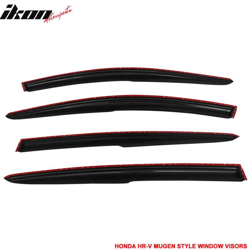 2016-2022 Honda HRV Window Visor Mugen Style Smoke Tinted Acrylic