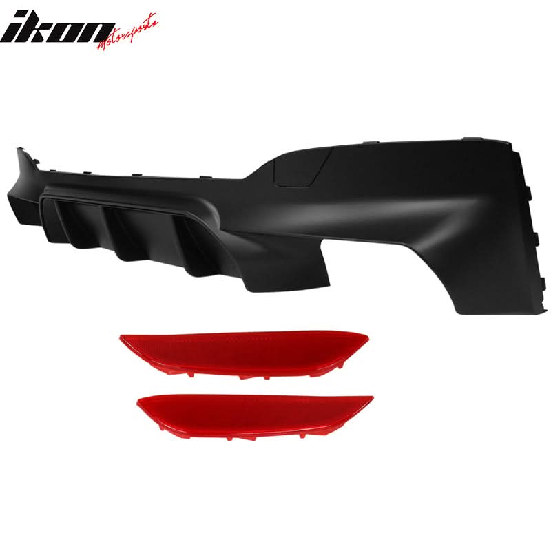 2017-2020 BMW 5 Series G30 Rear Bumper Lip Diffuser Quad Outlets