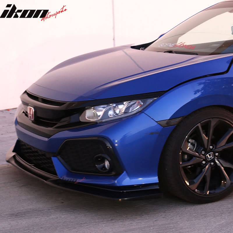 2017-2021 Honda Civic Hatchback 4Dr Sport GT Style Front Bumper Lip PU