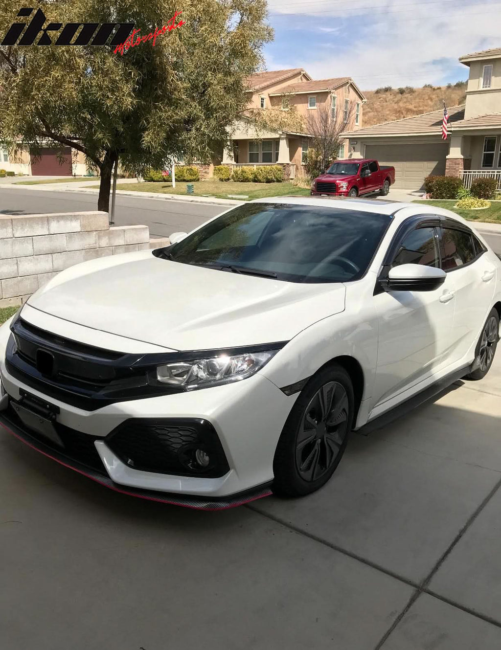 2017-2021 Honda Civic Hatchback 4PCS Mugen Style Window Visors Acrylic