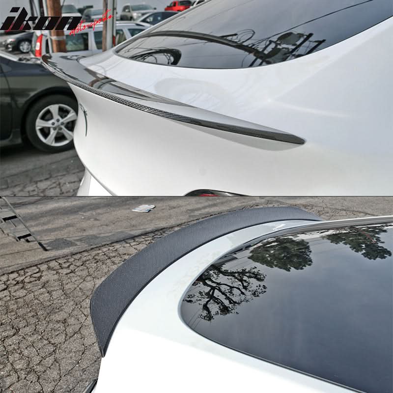 2020-24 Tesla Y Sedan 4-Door IKON Black Rear Spoiler Wing Carbon Fiber