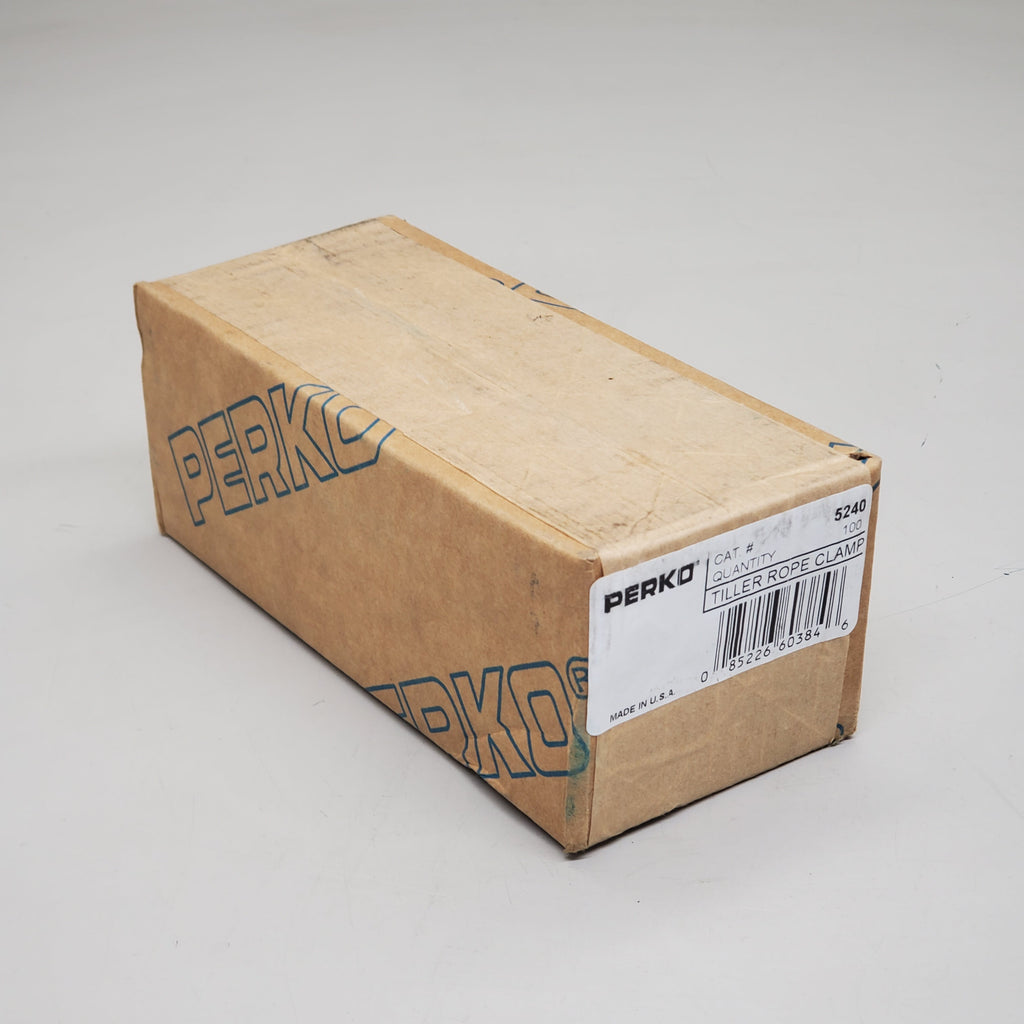 PERKO (100 Pack) Tiller Wire Rope Clamps for 1/8"-3/16" Steel Cable 5240 (Screws Not Included)
