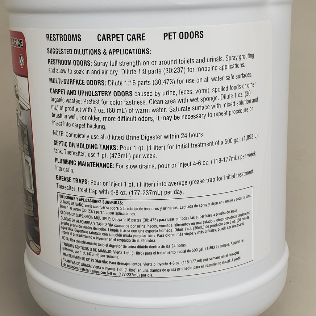 HOSPECO NILodor Bio-Enzymatic Urine Digester Odor Neutralizer 1 Gal Apple Spice 128ZGA
