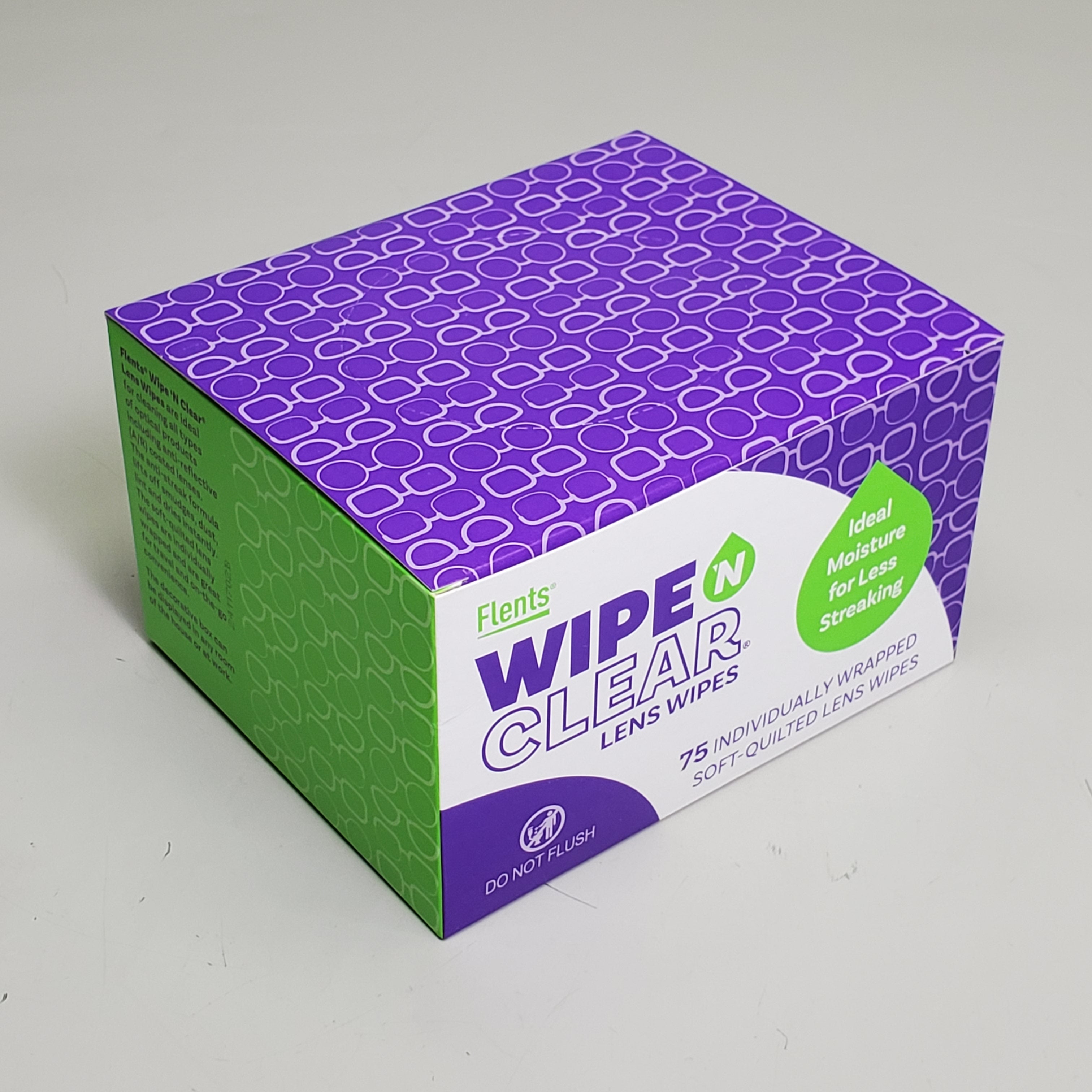 FLENTS (225 Wipes) Wipe N Clear Lens Wipes Individually Wrapped 402919