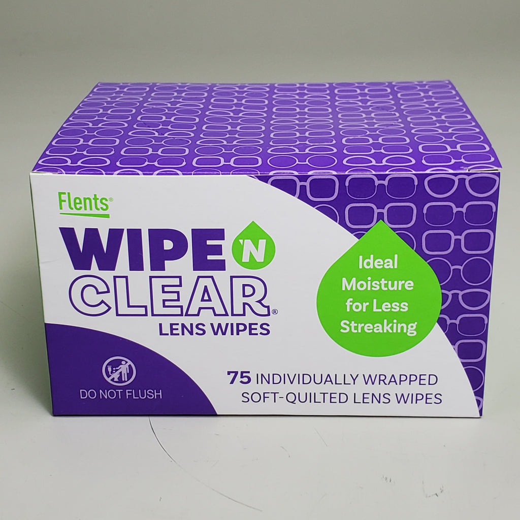 FLENTS (225 Wipes) Wipe N Clear Lens Wipes Individually Wrapped 402919